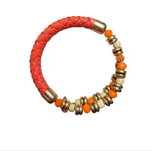 Alex and Ani bracelet Vintage Sixty-Six Orange Woven Bracelet